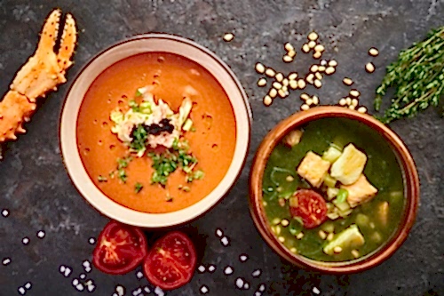 gaspacho-s-krabom--ukha-s-pesto-4
